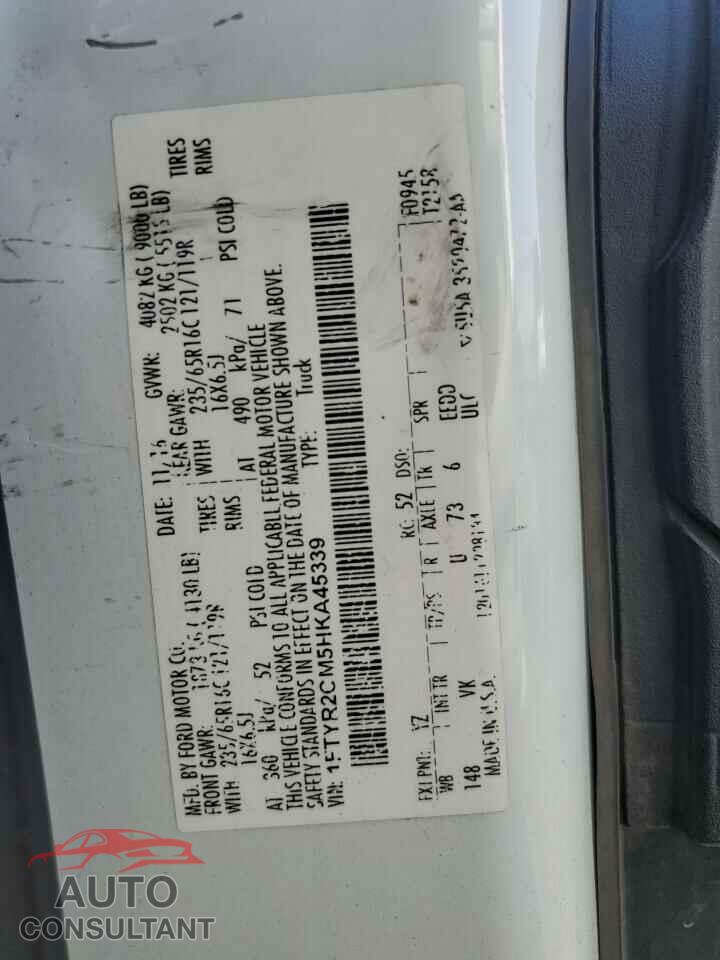 FORD TRANSIT 2017 - 1FTYR2CM5HKA45339