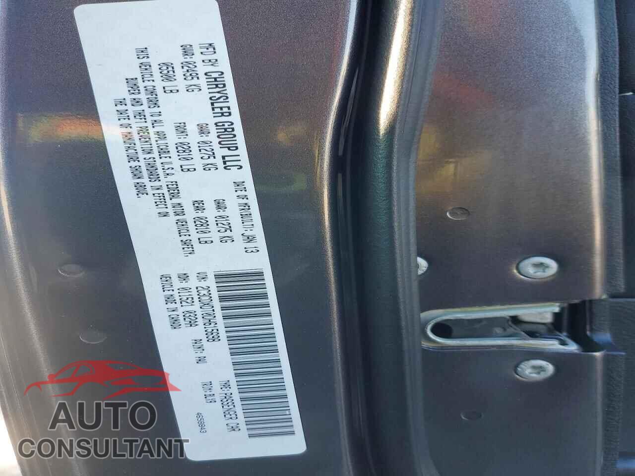 DODGE CHARGER 2013 - 2C3CDXDT0DH615698