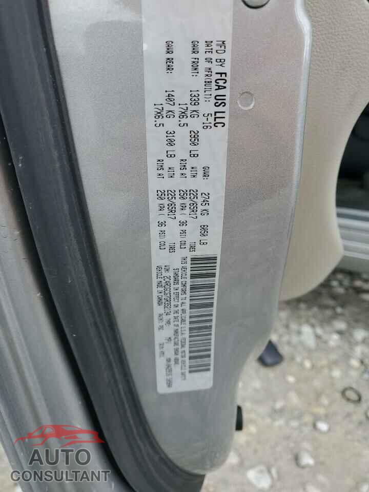 DODGE CARAVAN 2016 - 2C4RDGCG7GR352134