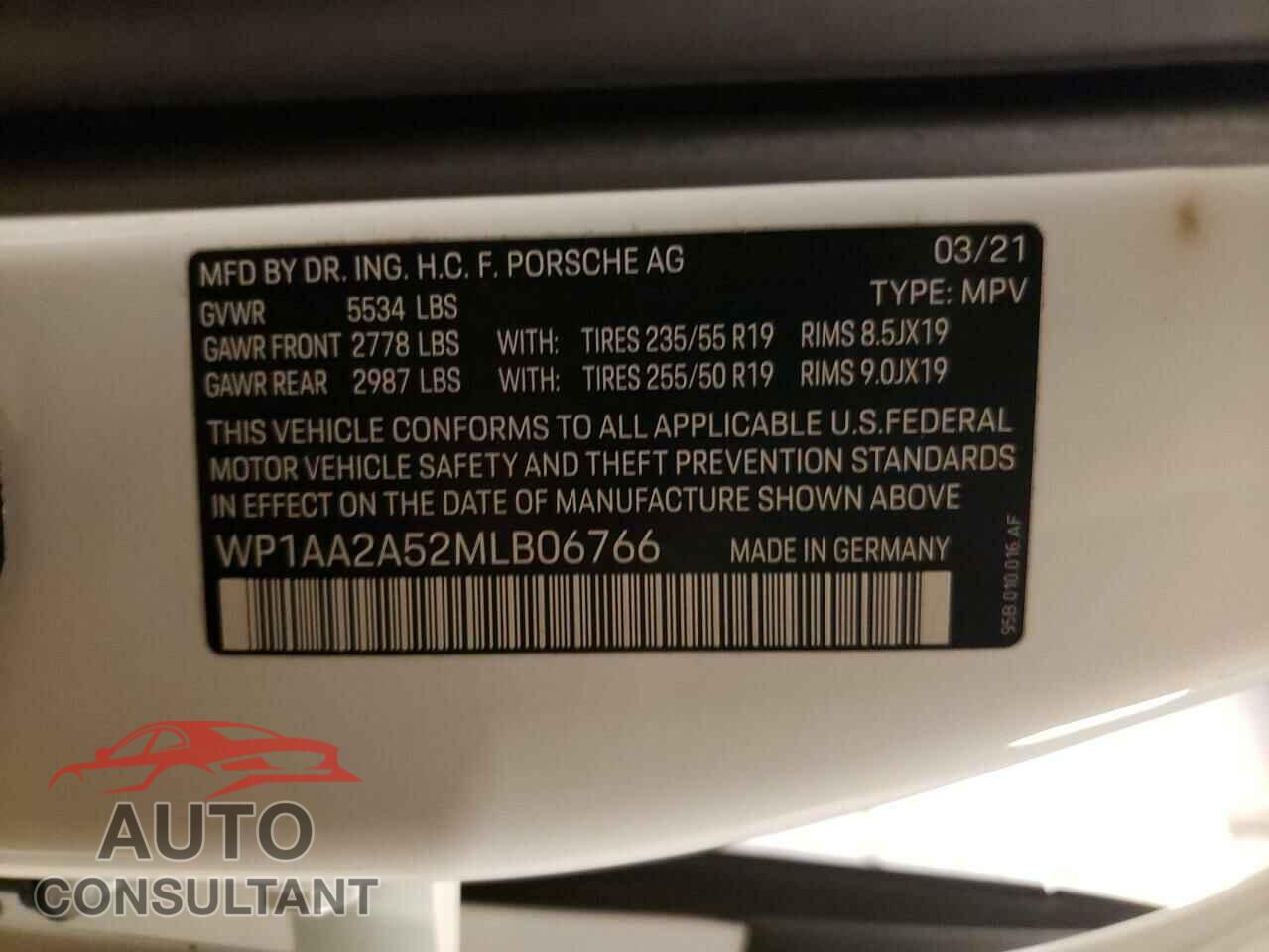 PORSCHE MACAN 2021 - WP1AA2A52MLB06766