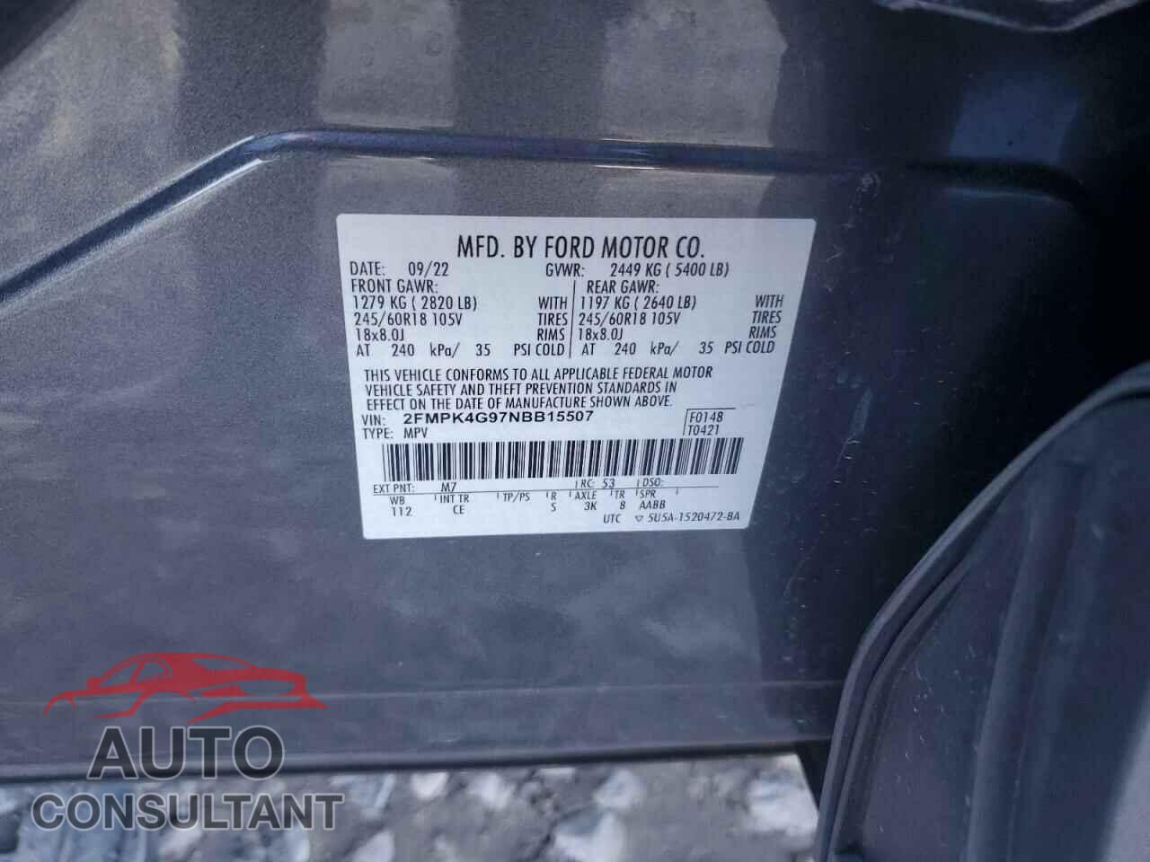 FORD EDGE 2022 - 2FMPK4G97NBB15507