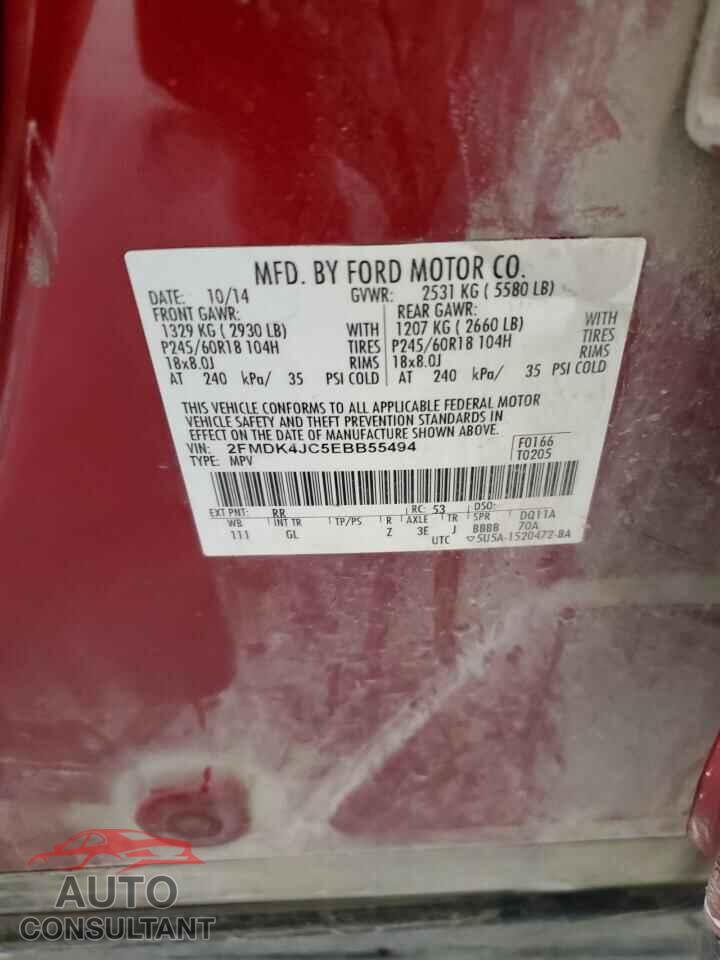 FORD EDGE 2014 - 2FMDK4JC5EBB55494