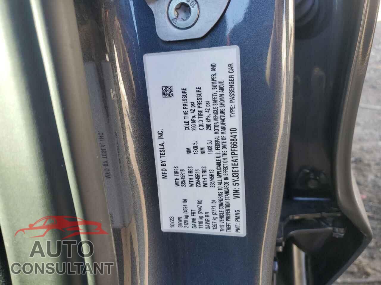 TESLA MODEL 3 2023 - 5YJ3E1EA1PF668410