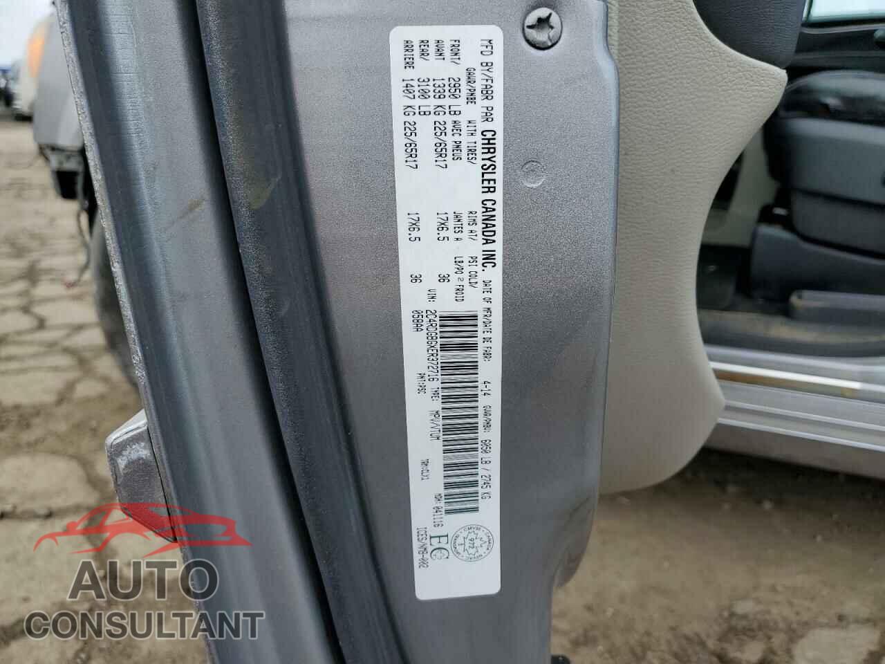 DODGE CARAVAN 2014 - 2C4RDGBGXER372716