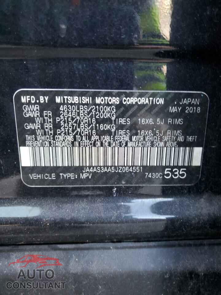 MITSUBISHI ECLIPSE 2018 - JA4AS3AA5JZ064551