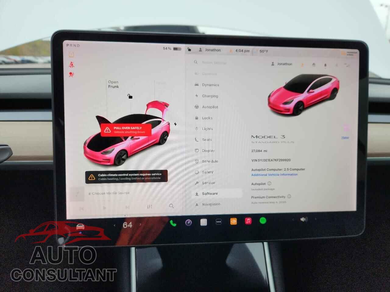 TESLA MODEL 3 2019 - 5YJ3E1EA7KF299920