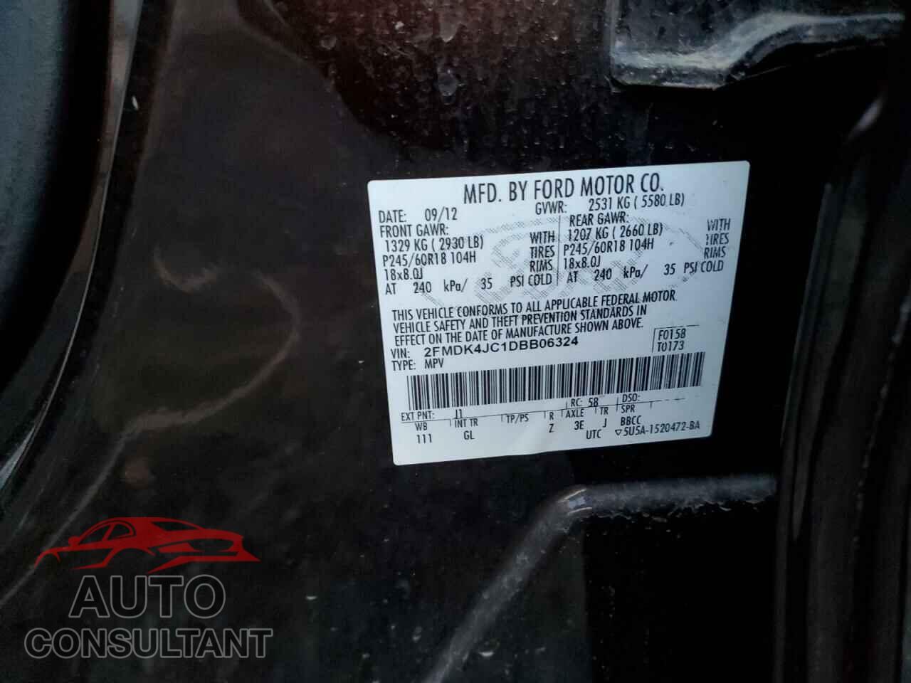 FORD EDGE 2013 - 2FMDK4JC1DBB06324