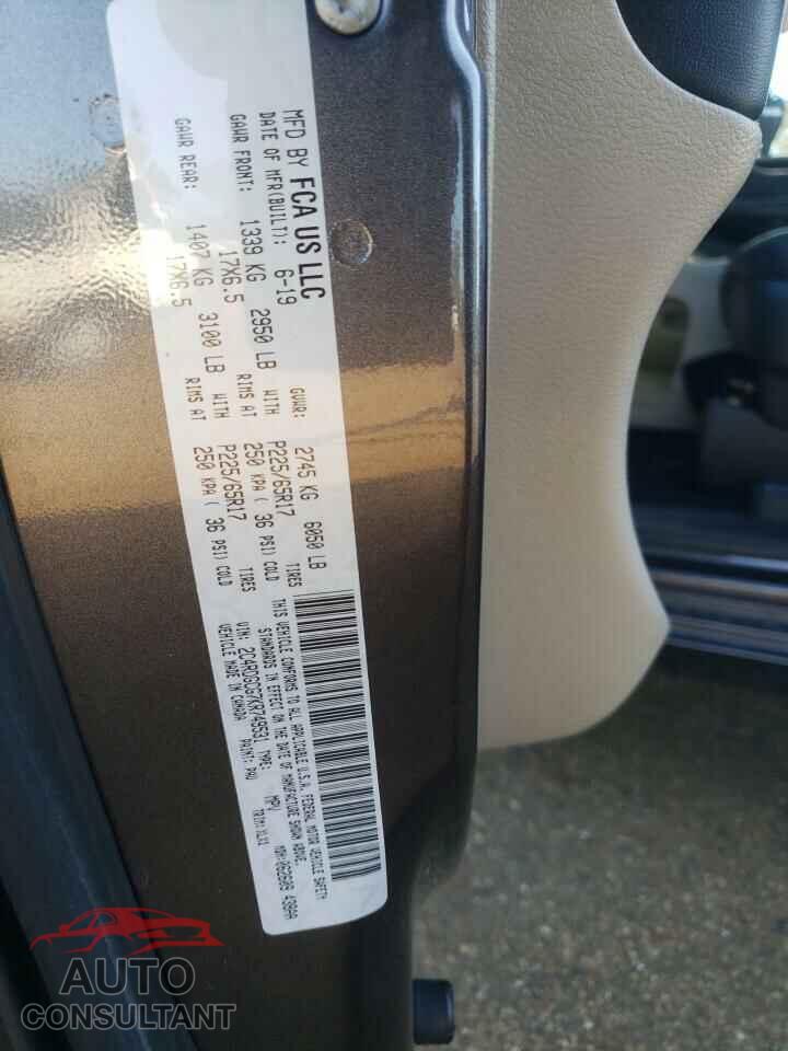 DODGE CARAVAN 2019 - 2C4RDGCG7KR749531