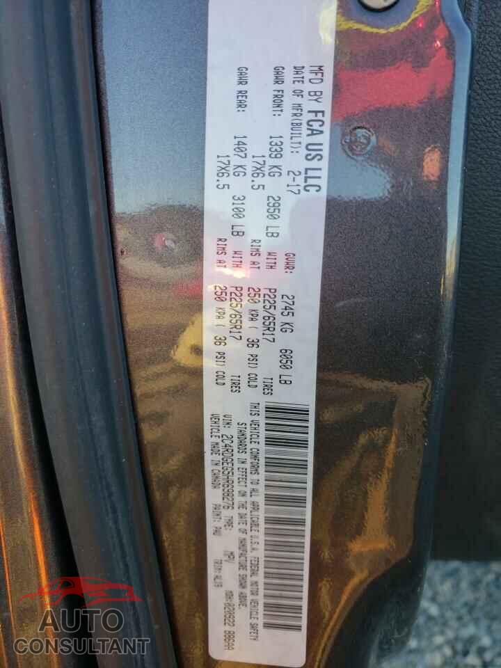 DODGE CARAVAN 2017 - 2C4RDGEG5HR698276