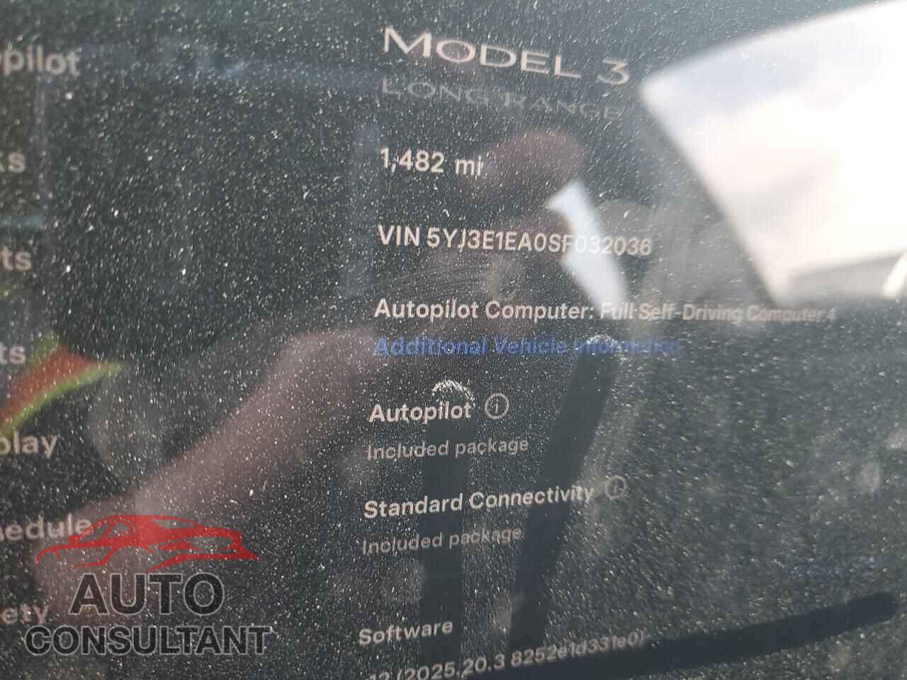 TESLA MODEL 3 2025 - 5YJ3E1EA0SF032036