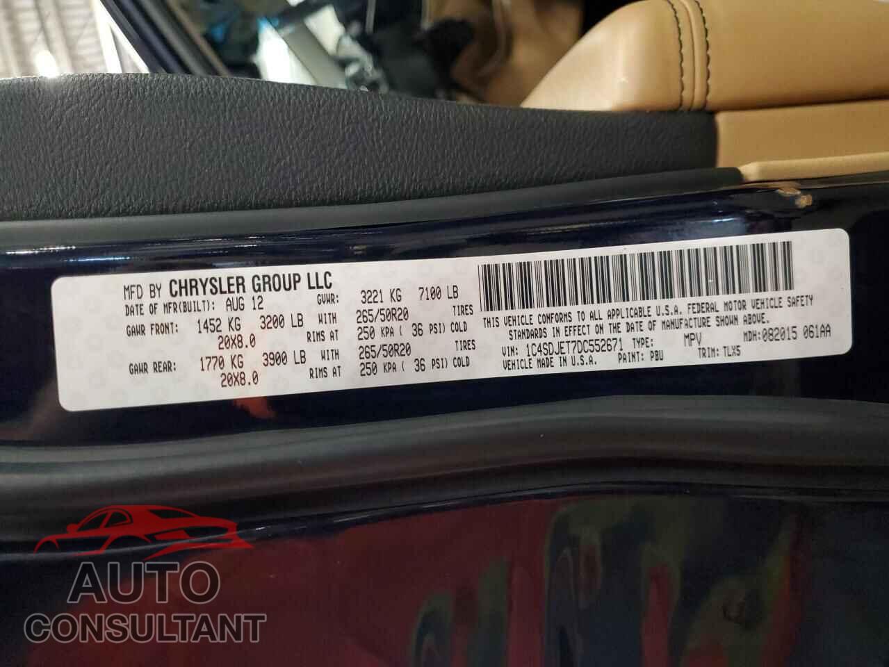 DODGE DURANGO 2013 - 1C4SDJET7DC552671