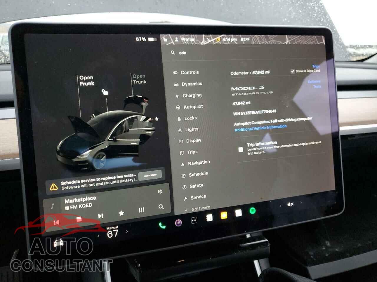 TESLA MODEL 3 2020 - 5YJ3E1EA1LF704641