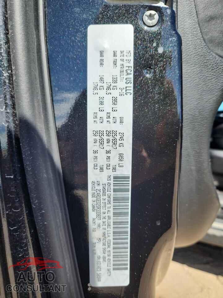 DODGE CARAVAN 2016 - 2C4RDGEG2GR333827