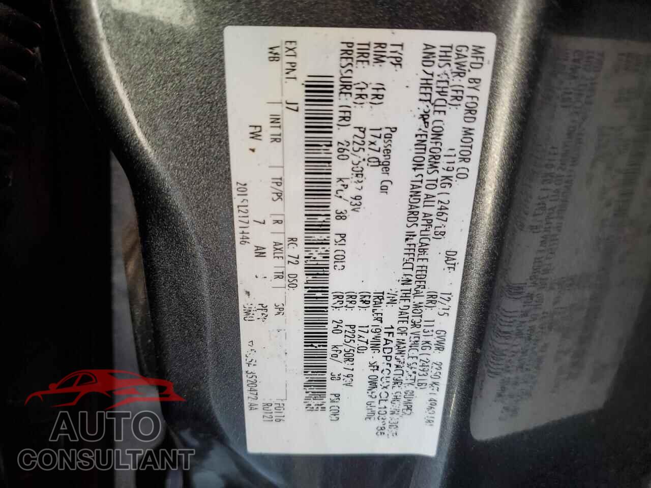 FORD CMAX 2016 - 1FADP5CUXGL103885