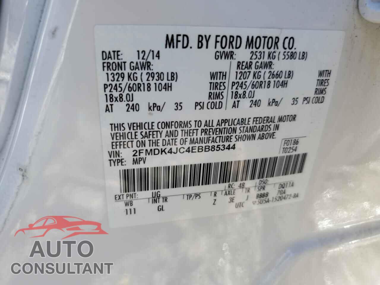 FORD EDGE 2014 - 2FMDK4JC4EBB85344
