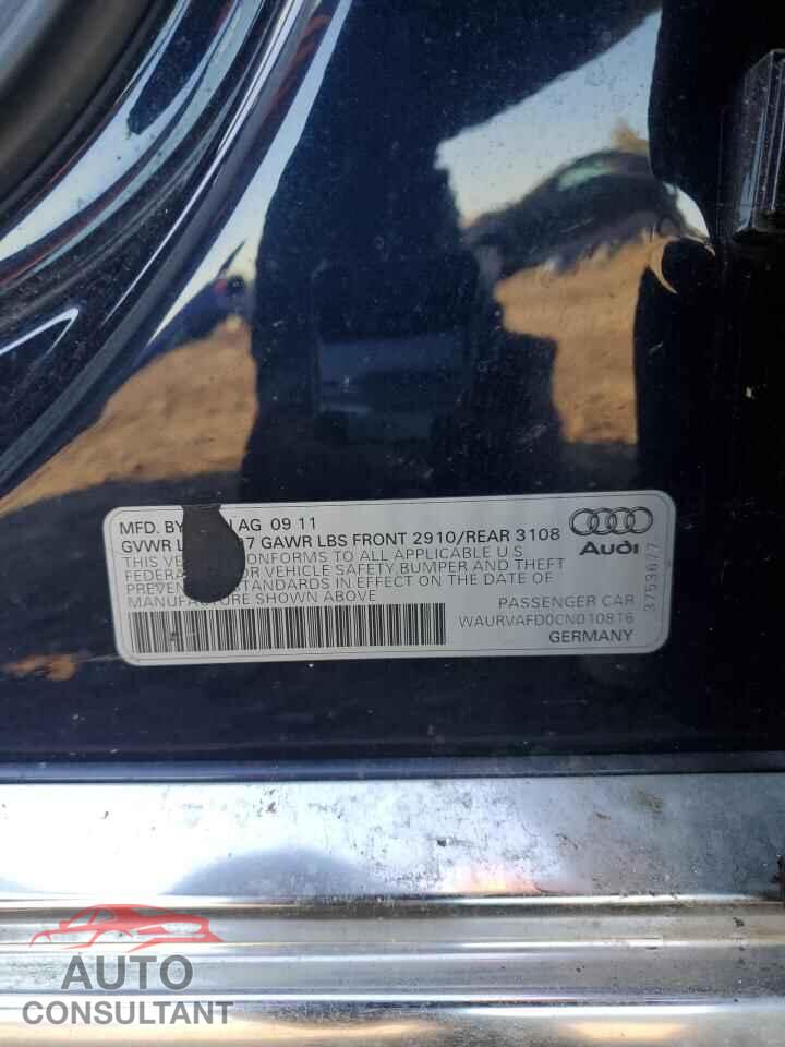 AUDI A8 2012 - WAURVAFD0CN010816