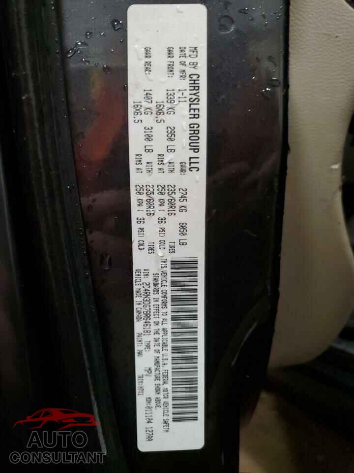 DODGE CARAVAN 2011 - 2D4RN3DG7BR646181