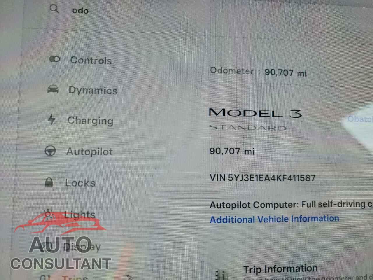 TESLA MODEL 3 2019 - 5YJ3E1EA4KF411587