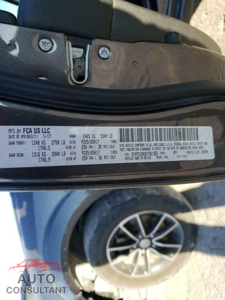 DODGE JOURNEY 2017 - 3C4PDCAB3HT581352
