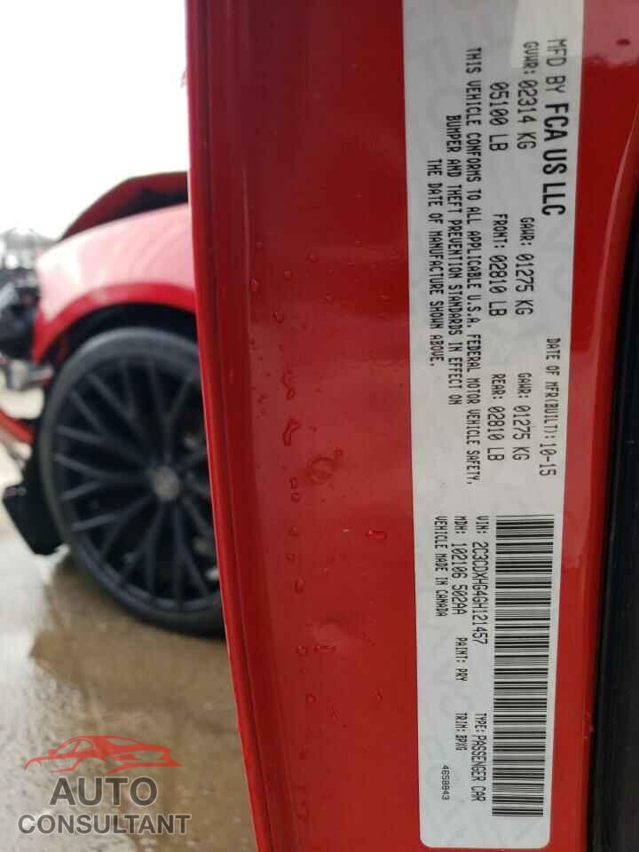 DODGE CHARGER 2016 - 2C3CDXHG4GH121457