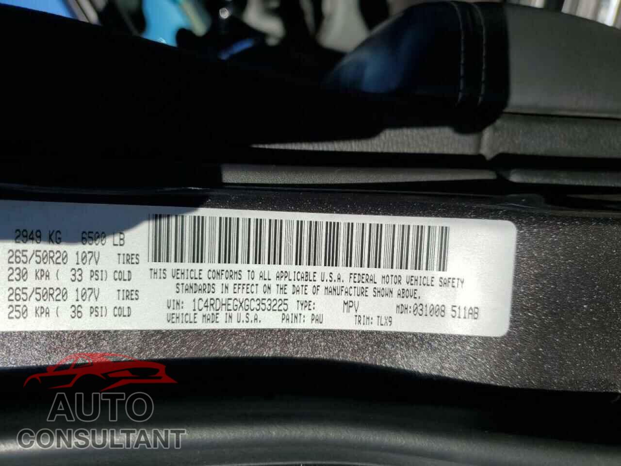 DODGE DURANGO 2016 - 1C4RDHEGXGC353225