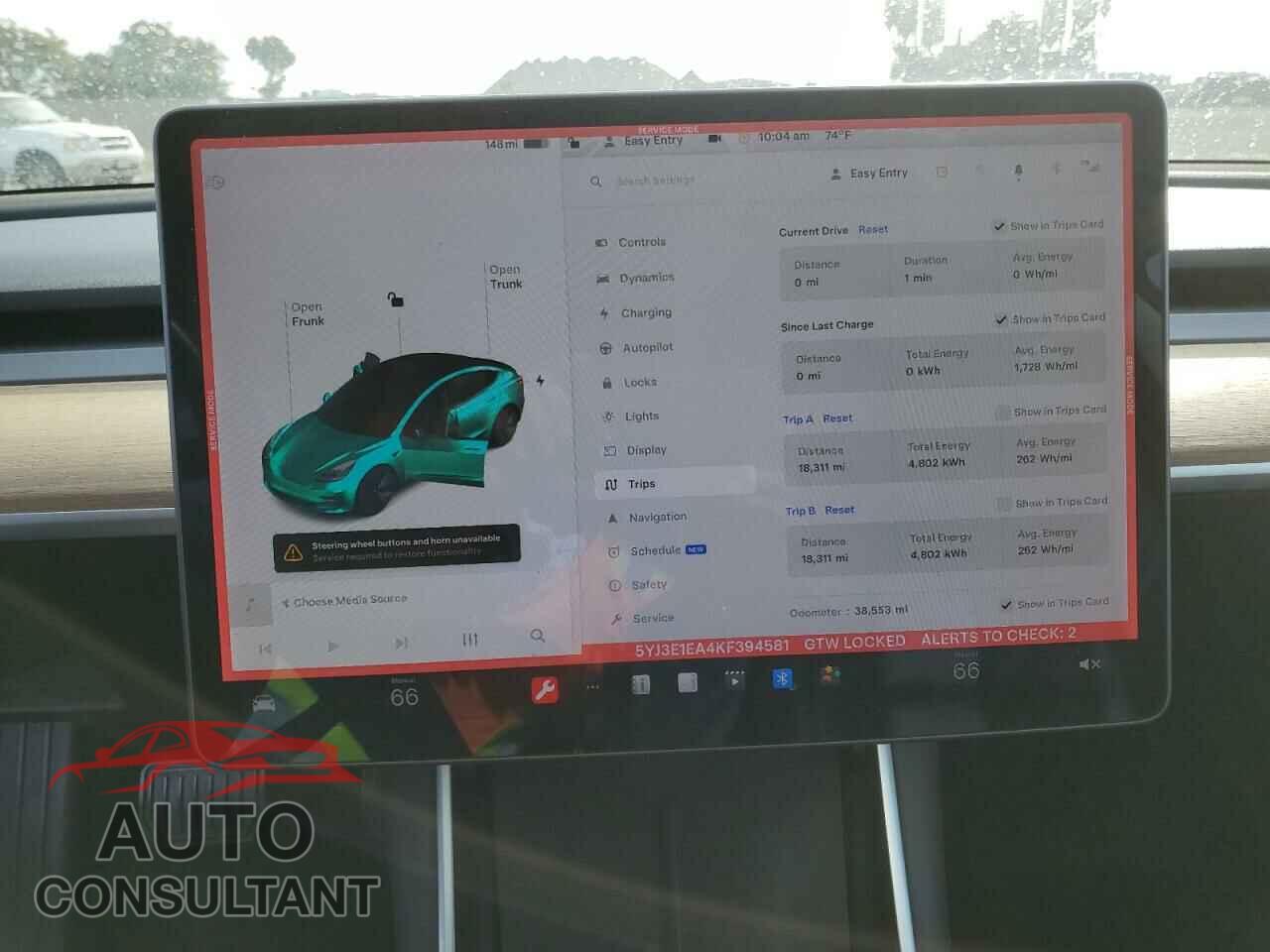 TESLA MODEL 3 2019 - 5YJ3E1EA4KF394581