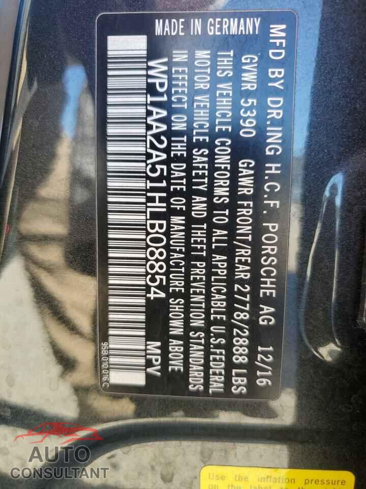 PORSCHE MACAN 2017 - WP1AA2A51HLB08854