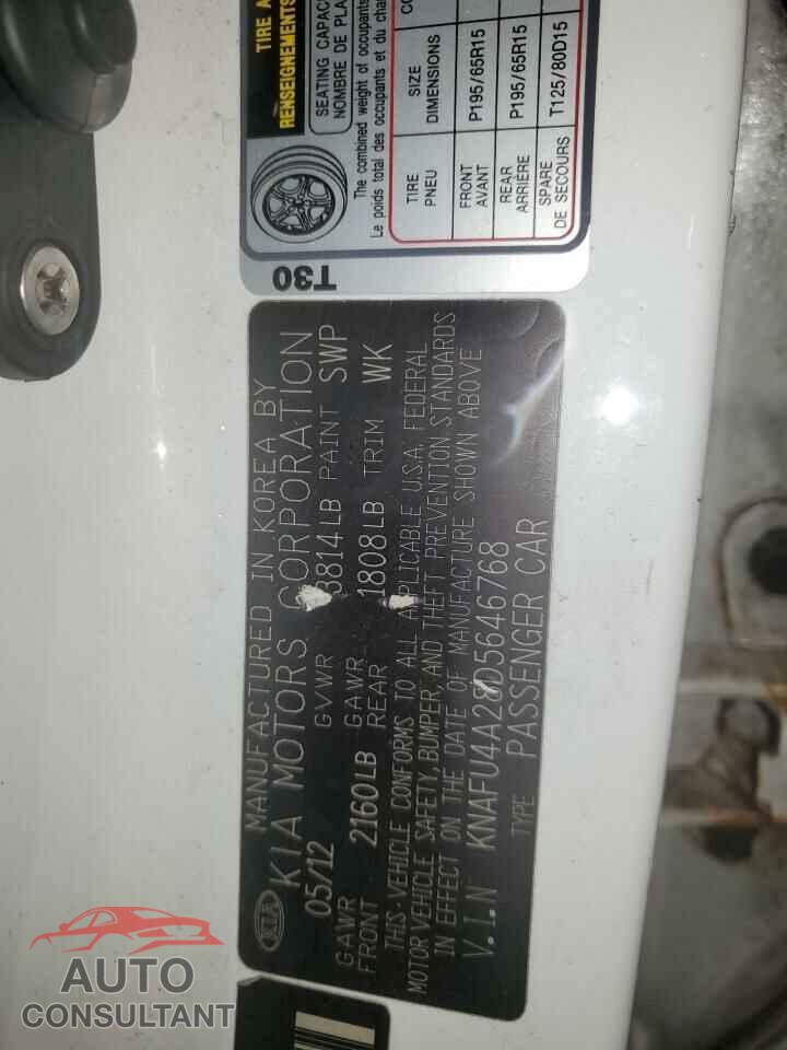 KIA FORTE 2013 - KNAFU4A28D5646768