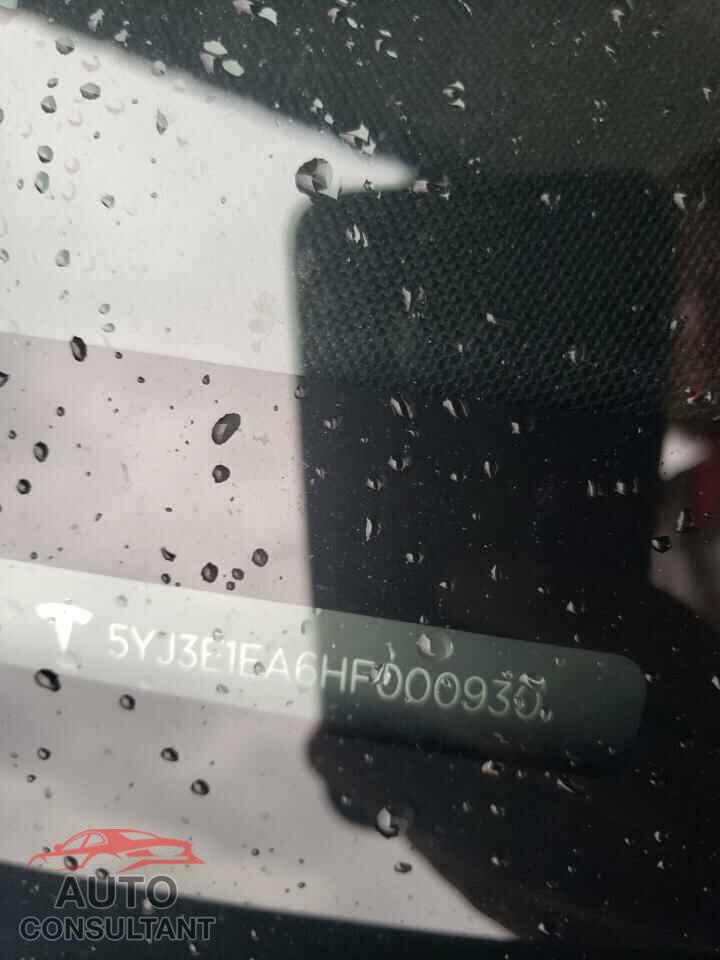 TESLA MODEL 3 2017 - 5YJ3E1EA6HF000930