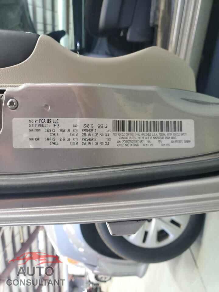 DODGE CARAVAN 2016 - 2C4RDGBG1GR134871