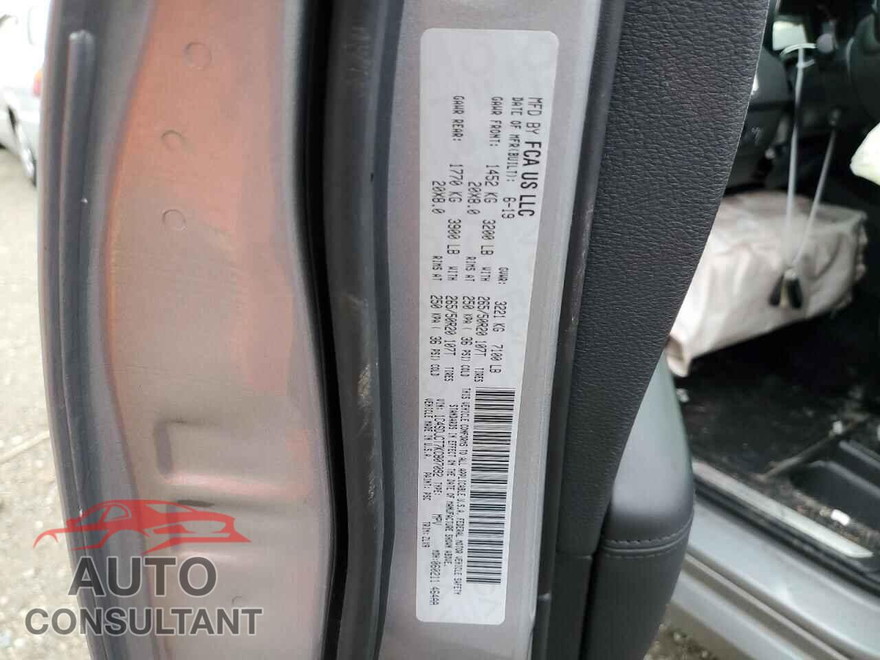 DODGE DURANGO 2019 - 1C4SDJCT7KC807092