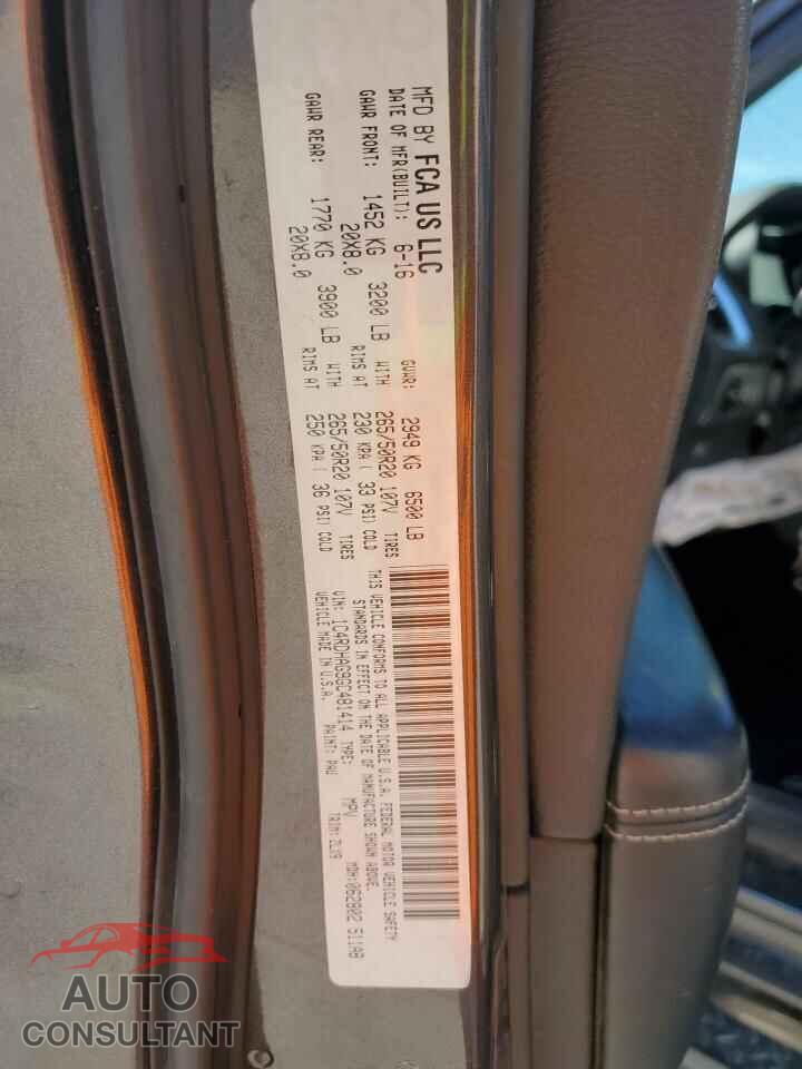 DODGE DURANGO 2016 - 1C4RDHAG9GC481414