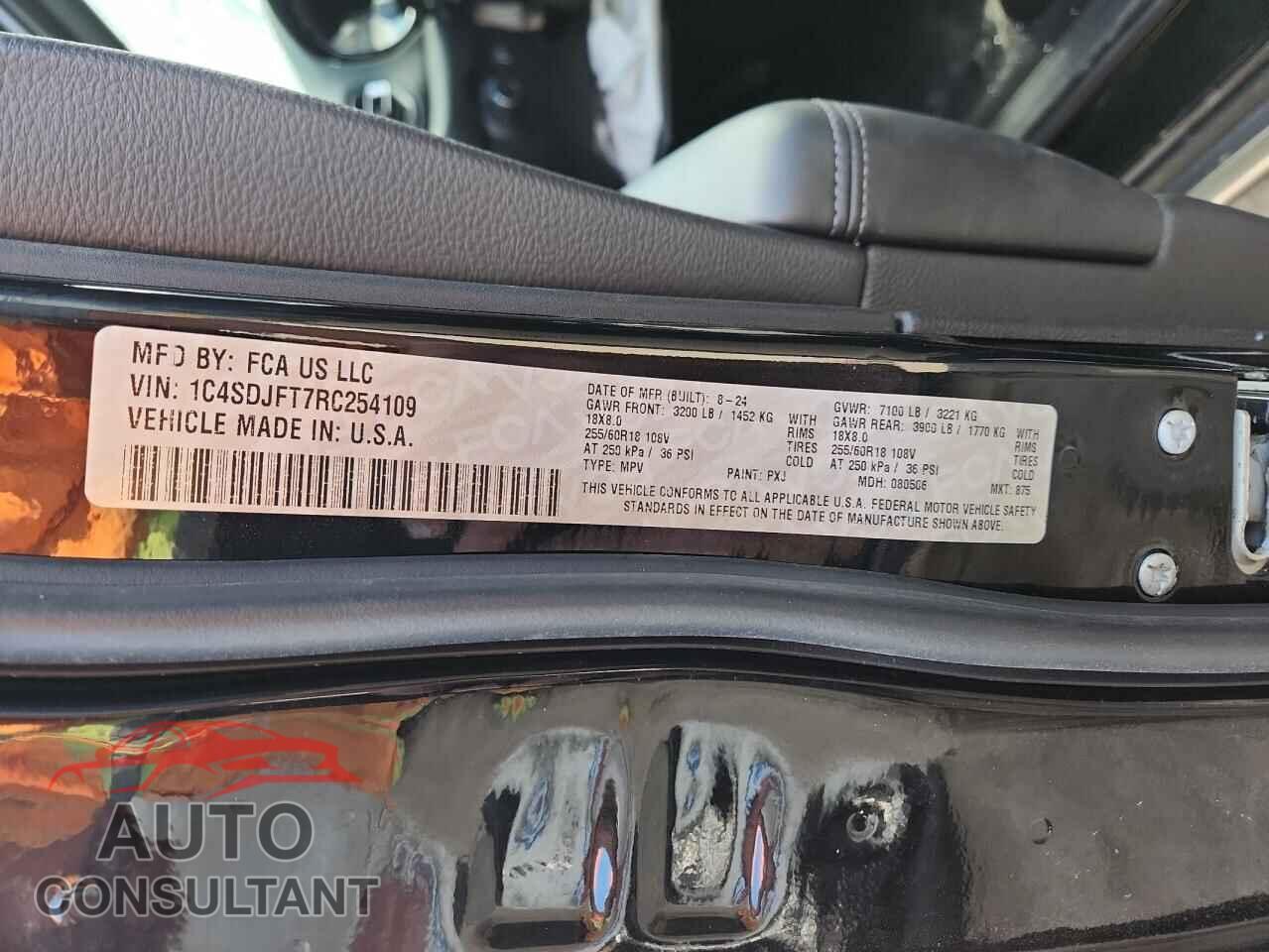 DODGE DURANGO 2024 - 1C4SDJFT7RC254109
