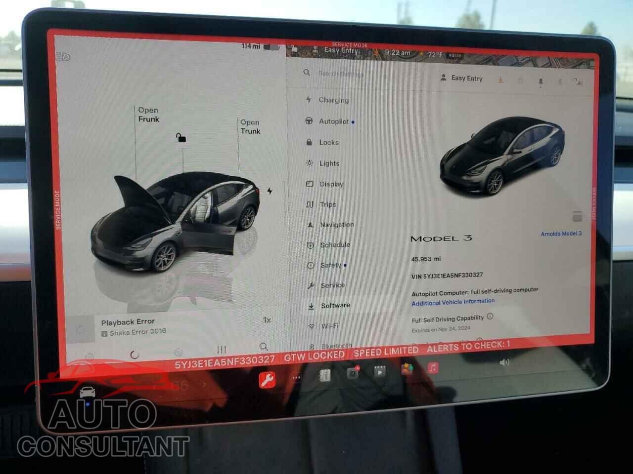 TESLA MODEL 3 2022 - 5YJ3E1EA5NF330327
