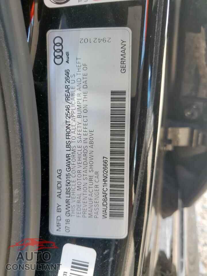 AUDI A6 2017 - WAUD8AFC1HN026667
