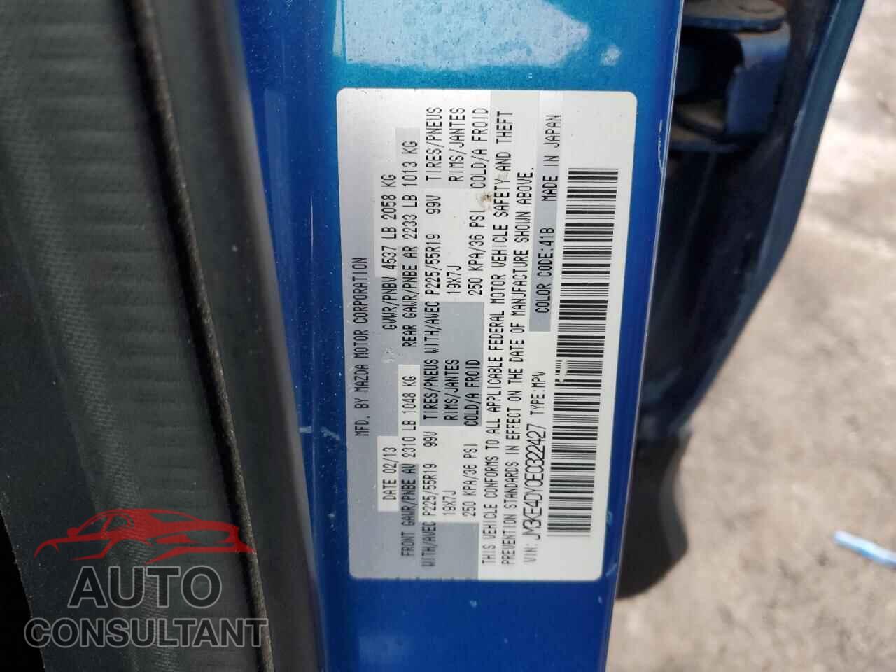MAZDA CX-5 2014 - JM3KE4DY0E0322427