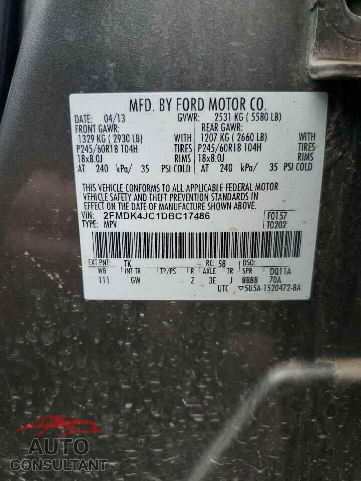 FORD EDGE 2013 - 2FMDK4JC1DBC17486