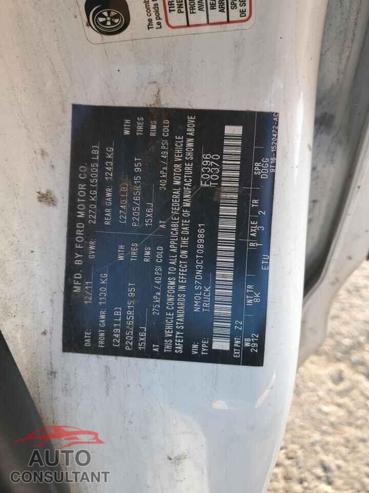 FORD TRANSIT 2012 - NM0LS7DN3CT089861