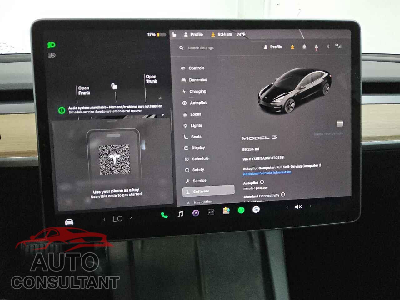 TESLA MODEL 3 2022 - 5YJ3E1EA9NF370538