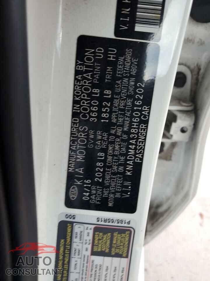 KIA RIO 2017 - KNADM4A38H6016202
