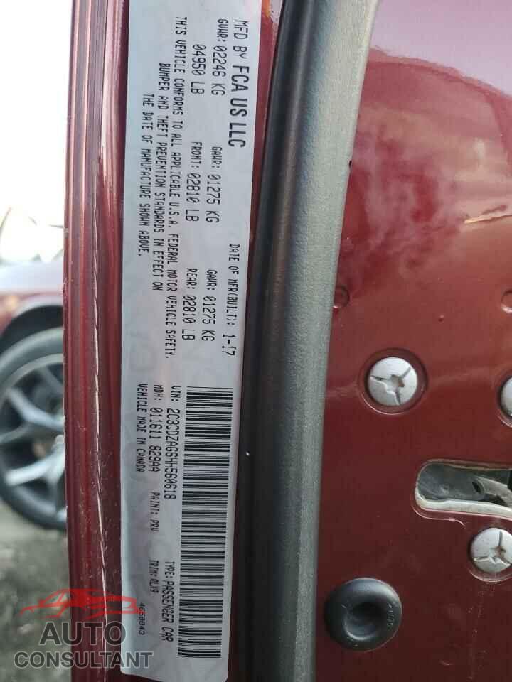 DODGE CHALLENGER 2017 - 2C3CDZAG6HH560618