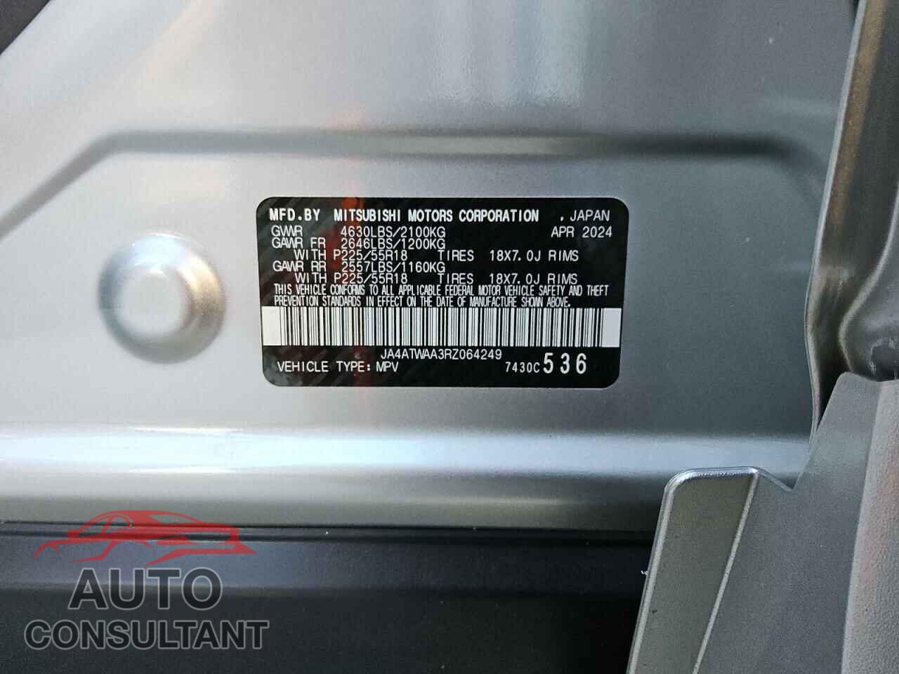 MITSUBISHI ECLIPSE 2024 - JA4ATWAA3RZ064249
