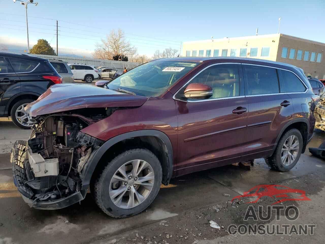 TOYOTA HIGHLANDER 2015 - 5TDJKRFH9FS220338