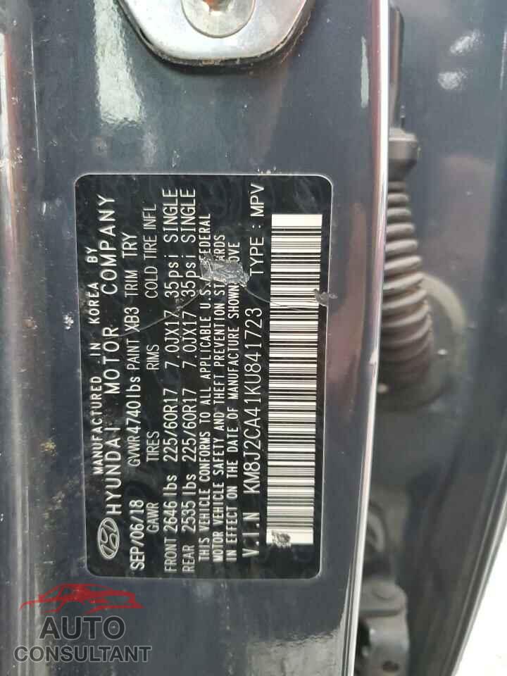 HYUNDAI TUCSON 2019 - KM8J2CA41KU841723