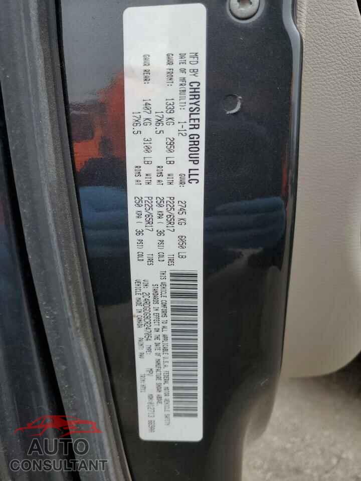 DODGE CARAVAN 2012 - 2C4RDGDG9CR247054
