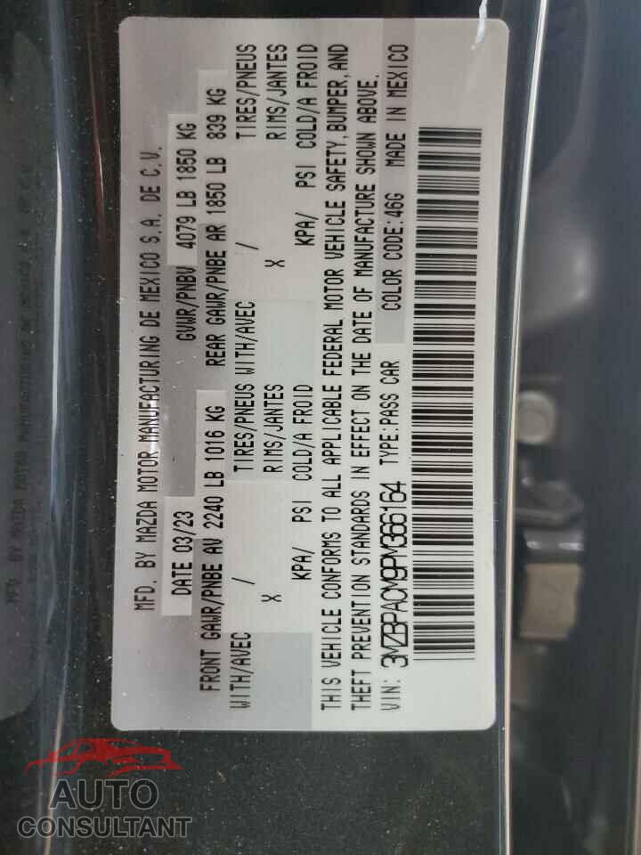 MAZDA 3 2023 - 3MZBPACM9PM366164