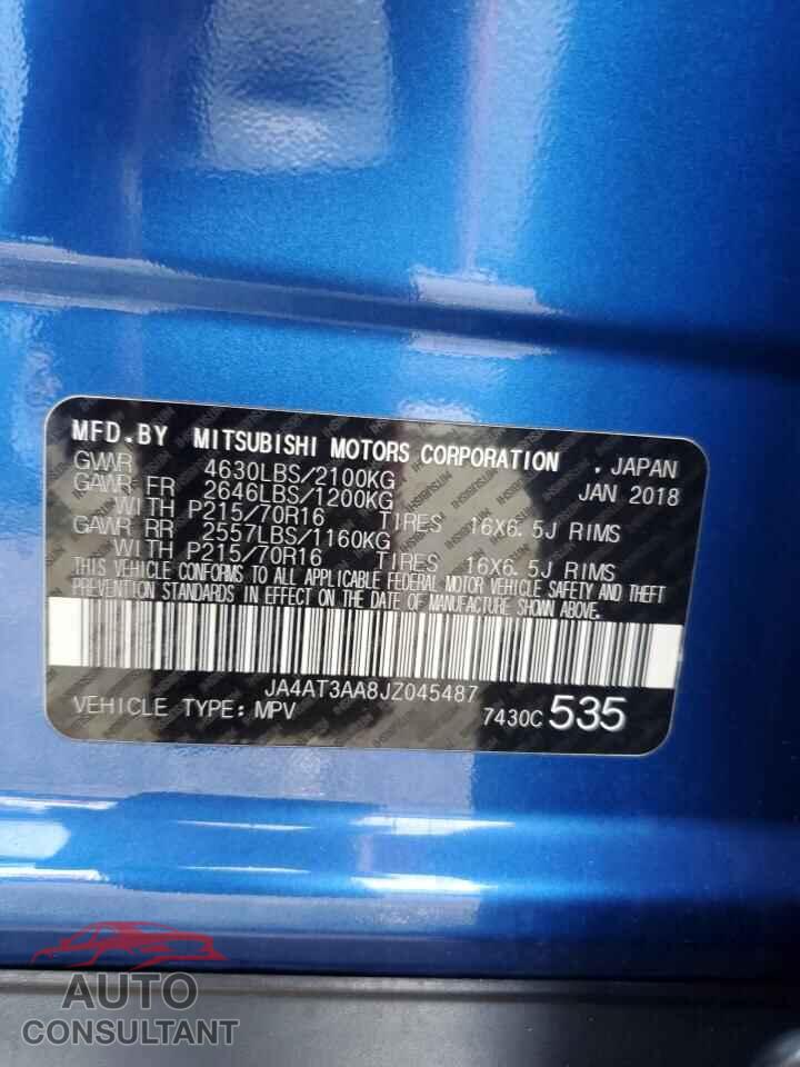 MITSUBISHI ECLIPSE 2018 - JA4AT3AA8JZ045487