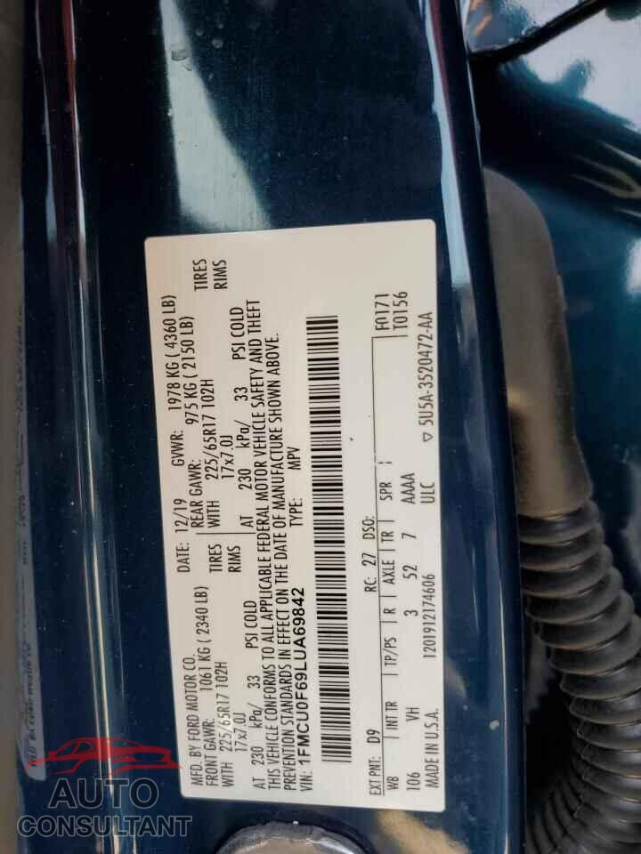 FORD ESCAPE 2020 - 1FMCU0F69LUA69842