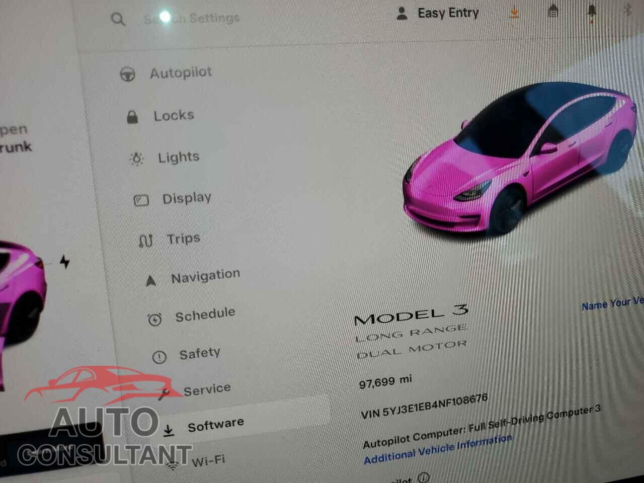 TESLA MODEL 3 2022 - 5YJ3E1EB4NF108676