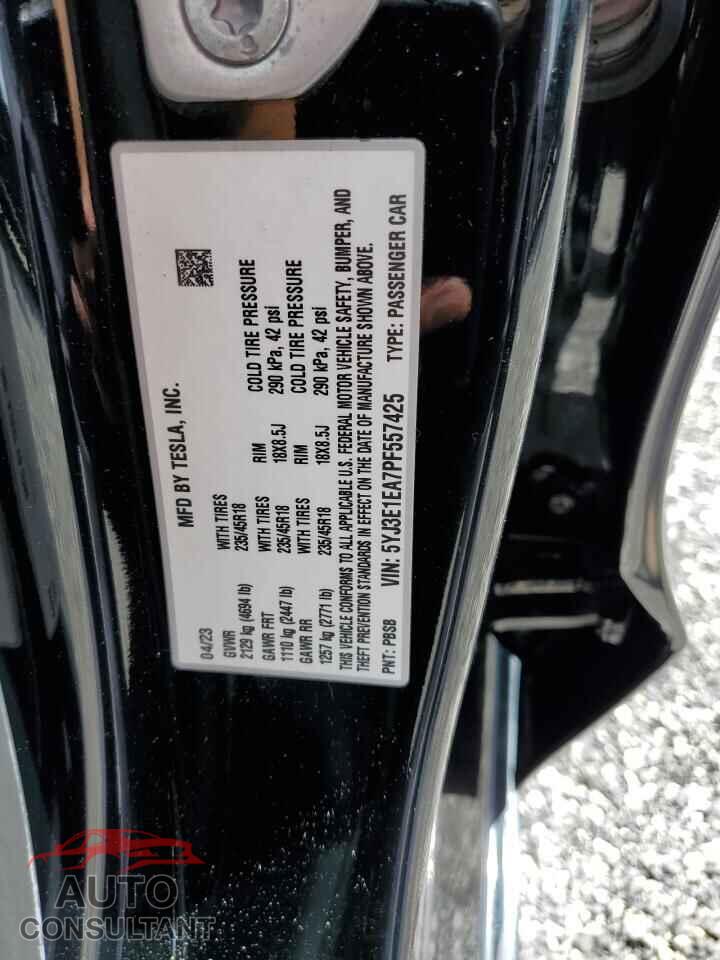 TESLA MODEL 3 2023 - 5YJ3E1EA7PF557425